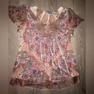 Unity World Wear Women's Multi Color Knit Top Size XL